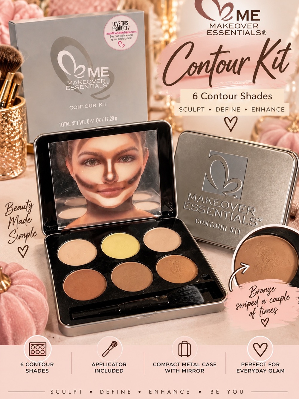 ME Makeover Essentials Contour Kit — Brown & Cream Shades
